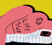 Sad In Bed GIF by nicolezaridze