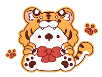 Happy New Year Tiger Sticker