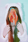 light blue art GIF