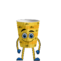 Yormas happy coffee jump cup Sticker