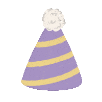 Party Hat Sticker by Wunawoosa
