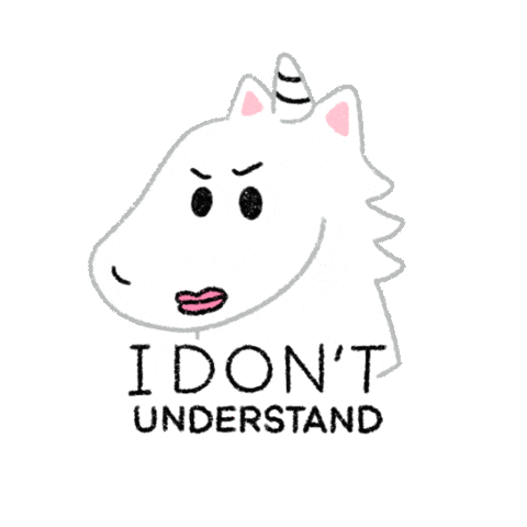 Confused Dont Sticker by Creative Unicorn