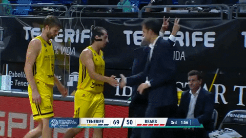 Happy Celebration GIF by Basketball Champions League