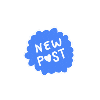 idalyguerrero new blue flower post Sticker
