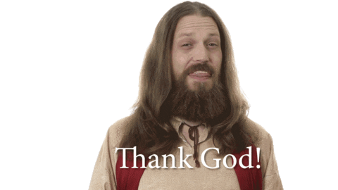 Thanks Jesus Sticker by NACONA Filmproduktion