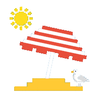 Summer Seagull Sticker by uglyxmasrashie