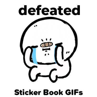 Give Up Crying Sticker by Sticker Book iOS GIFs