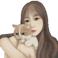 doniart cat maria 似顏繪 doniart Sticker