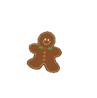 Gingerbread Man Christmas Sticker