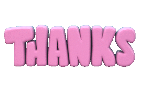 3D Thank You Sticker by Mora Vieytes