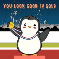 Gold Medal Nft GIF by Pudgy Penguins