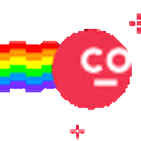 _coderio giphyupload fun meme rainbow Sticker