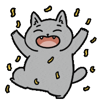 Congrats Celebrate Sticker by Cat and Cat Comics