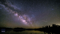 Milky Way and Shooting Stars in Arizona Sky