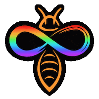 Rainbow Bee Sticker