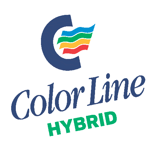 colorlineno logo hybrid color line Sticker