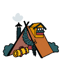 Pocket_Kira summer weekend garden forest Sticker