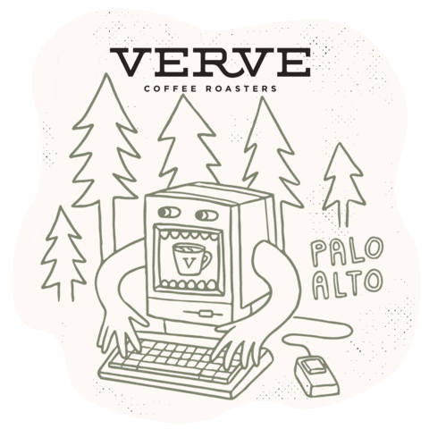 palo alto robot Sticker by Verve Coffee
