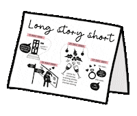 twotabbies wedding couple story card Sticker