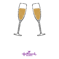 New Year Cheers Sticker by Hallmark Channel