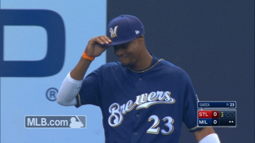 milwaukee brewers cap tip GIF by MLB