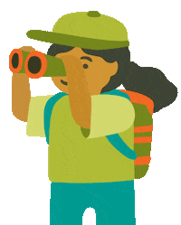 Hiking Binoculars Sticker by BREC Parks