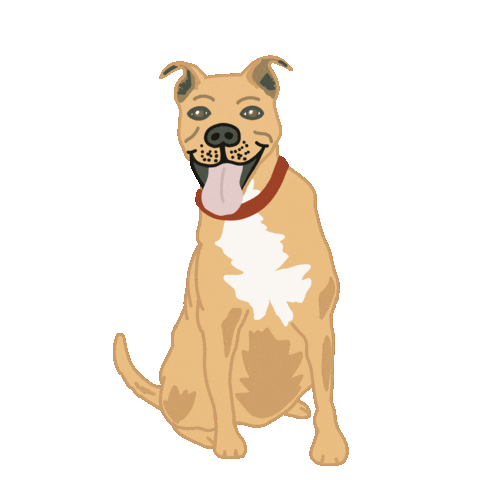 lisaquine puppy harley panting wagging Sticker