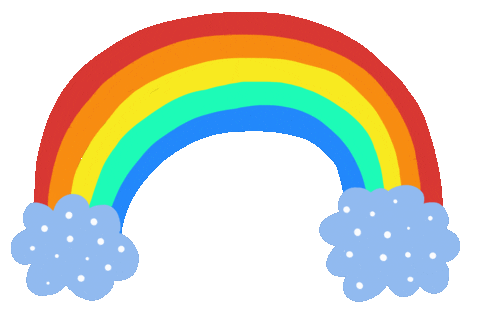 Over It Rainbow Sticker by Jelene