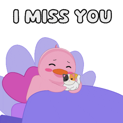 I Miss You Too Sticker by MeetDuckey
