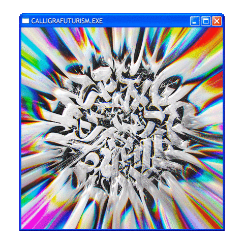 Pokras Calligrafuturism Sticker by POST-WEB