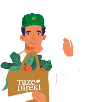 Tazedirekt yemek organik alisveris meyve Sticker