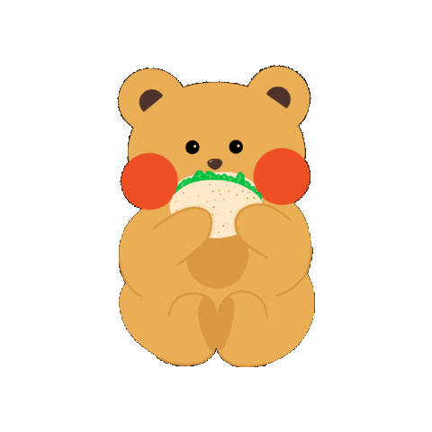 Bear Eating Sticker