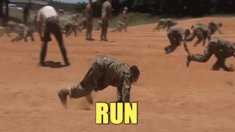 usarmy giphygifmaker run running army GIF