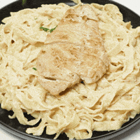 Fettuccine Alfredo Chicken Recipe GIF
