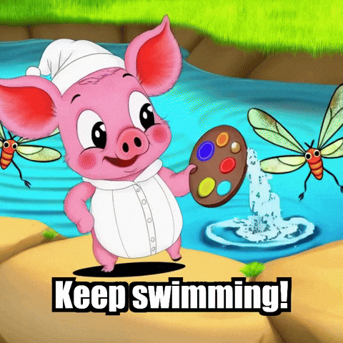 Wisdom Keep Swimming GIF by The Pigasso