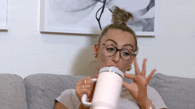 Stanley Cup Sip GIF by Gogglebox Australia