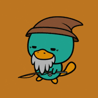 Platypus Fisherman GIF by Critters Quest
