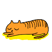 Tired Cat Sticker by Kochstrasse™ .agency