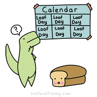 loofandtimmy kawaii adorable dinosaur bread GIF