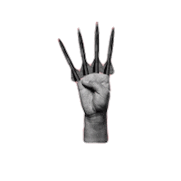 Fire Hand Sticker by Slam Disques