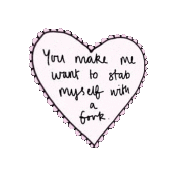 hate you text STICKER by imoji