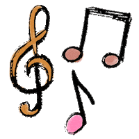 notes singing Sticker by Courtney Shields