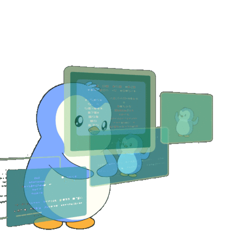 Artificial Intelligence Penguin Sticker by Pudgy Penguins