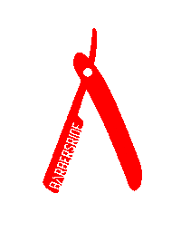 Barbersride red ride barber cut Sticker