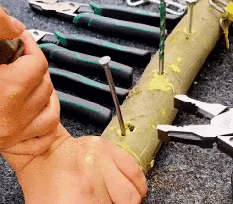 Demonstração do Alicate AIRAJ Tools cortando diversos materiais