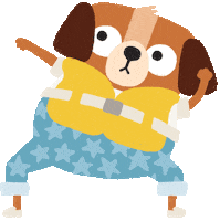 robinrosenthal dance party dog hound Sticker