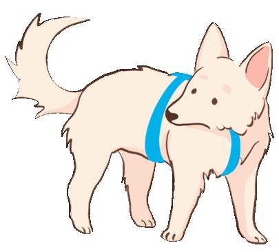 White Dog Sticker