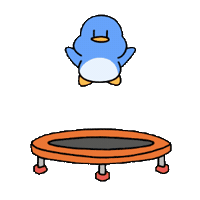 Bounce Bouncing Sticker by Cozy the Penguin