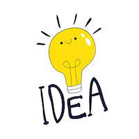 PartyDesignvzla idea luz diseno grafico bombillo Sticker