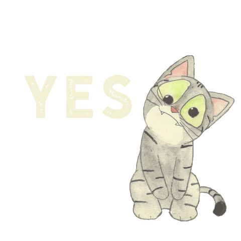 goodnoodleco reaction cat yes maya Sticker